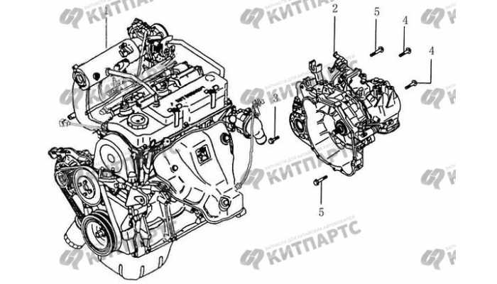 Двигатель и трансмиссия в сборе BYD F3 (F3R)